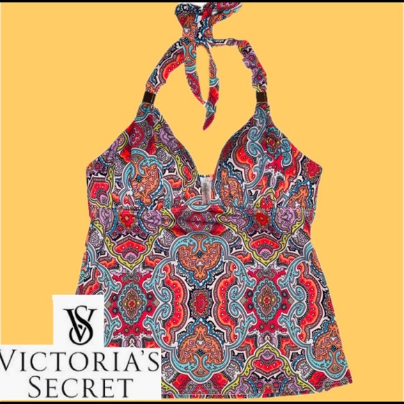 Victoria's Secret Other - Victoria’s Secret Red Paisley Tankini Top